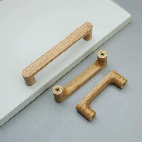 6 Pack White Oak Wood Drawer Pulls Rustic Cabinet Handles For Dresser And Kitchen Furniture Hardware 3 Inch Center To Center Spacing 92 Mm