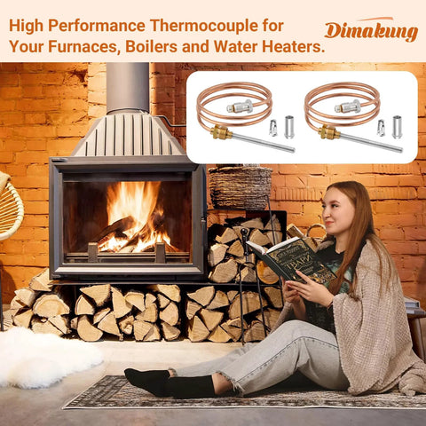 CQ100A1013/U thermocouple replacement kit; two copper 24-inch thermocouples with adapters for 30 mV systems.