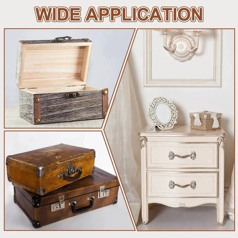 Wide application of 2-Pack 64 x 61mm Bronze Side Ring Chest Pull Handles For Wooden Boxes And Tool Cases With Screws shown on furniture
