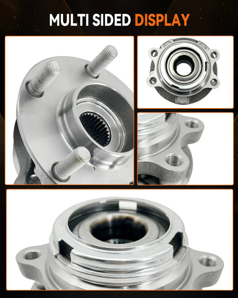 Multi-view of Two Pack Front Wheel Bearing Hub Assembly 513294 For Nissan Altima 2007 2008 2009 2010 2011 2012 2.5L 4 Cylinder, 5 Lug, With ABS Direct Fit Ready To Install Replaces OE 402029HC0A 40202JA000 40202JA010 40202ZX00A