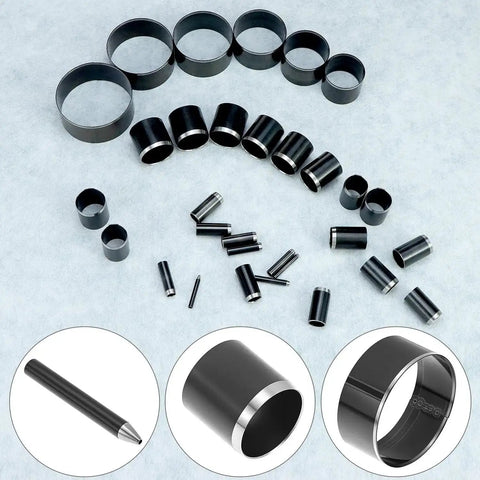 31 Piece Leather Circle Cutter Tool Set For Precision Round Holes With Cutting Dies 1 To 25 mm In High Carbon Steel Punch Kit