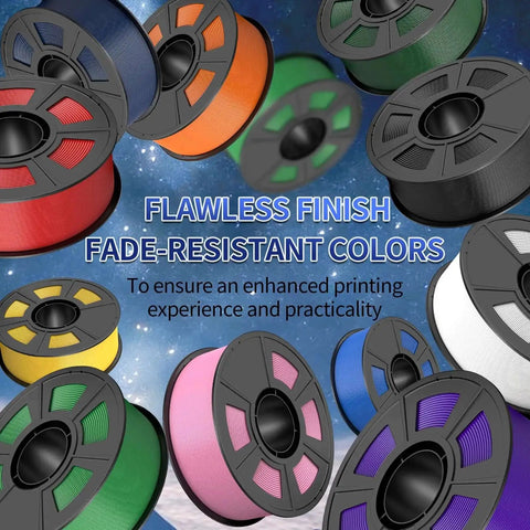 Eight Color Elite PLA Plus 3D Printer Filament Bundle with multicolor 1.75mm spools vacuum sealed 0.25kg each eight pack