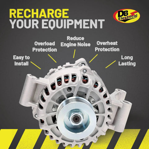 Beefed Up 12V 110A Alternator Replacement For Ford E350 Club Wagon Econoline 1999 To 2002 And Excursion 2000 To 2003
