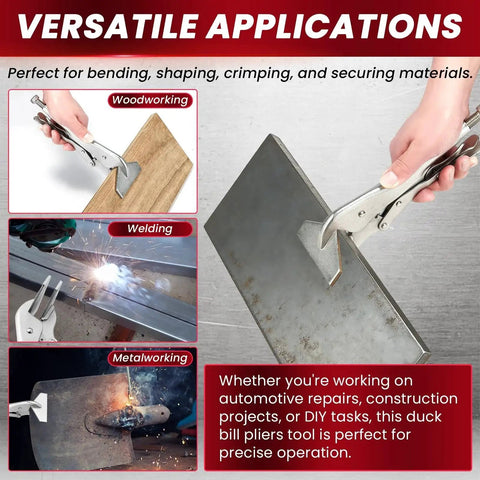 Heavy Duty 10 Inch Locking Sheet Metal Clamp With Adjustable Pliers used for welding and woodworking applications