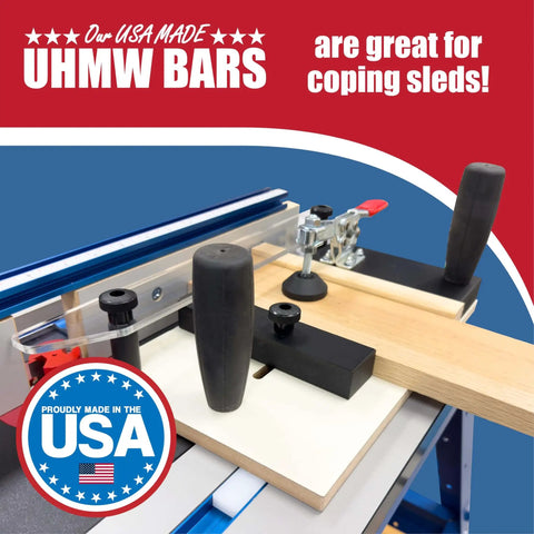 36 Inch Table Saw Miter Bar With Premium UHMW Strips 3/4 By 3/8 Inch Miter Bars For Sled Kits Router Tables And Bandsaws in use