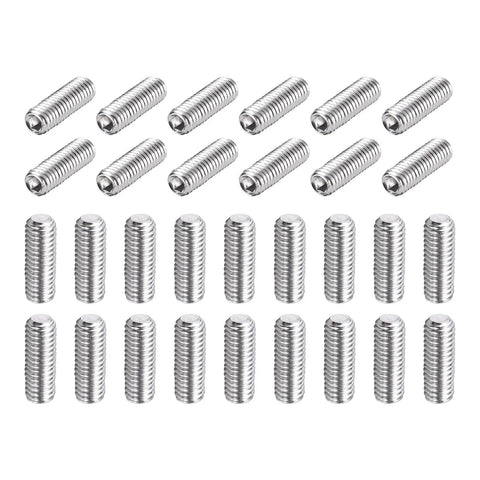 30 Pcs M6 1 X 14mm Grub Screws 304 Stainless Cup Point Allen Head Screws Internal Hex Socket Drive For Bathroom Fixtures Repair Furniture Diy Projects