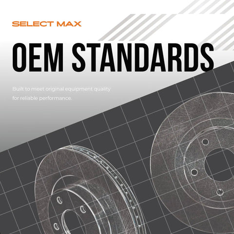 Close-up image of carbon ceramic rotors, highlighting OEM standards for reliable performance in rear brake kits.