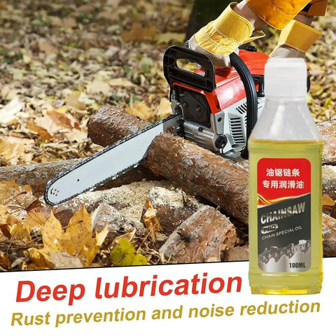 All Season Chainsaw Oil 100ml Synthetic Heavy Duty Multi Purpose Lubricant For Gas And Electric Saws 3X Rust Protection
