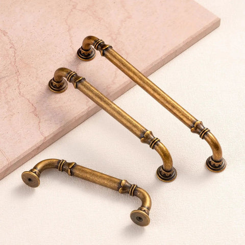 Arch Cabinet Handles in Champagne Bronze European style arched drawer pulls, 5 inch center to center zinc alloy hardware, 10 pack