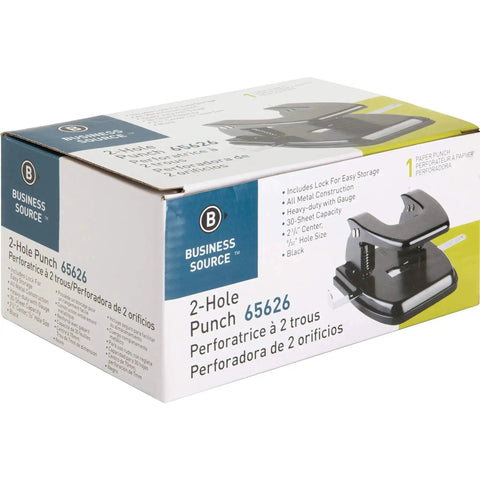 Boxed Heavy Duty Hole Punch For Office Use, A Real Workhorse That Puts Down Up To 30 Sheets With Centering Guide, All Steel Construction