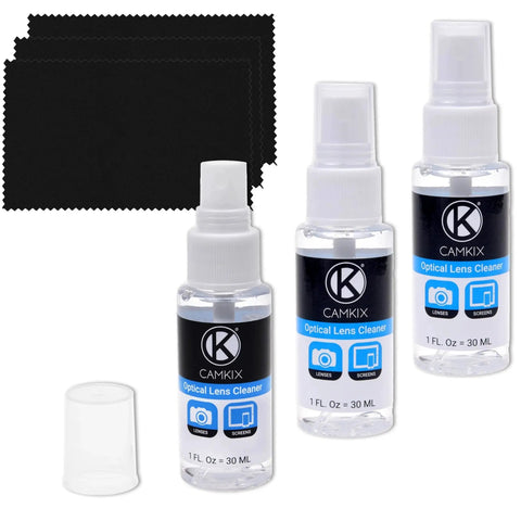 Lens And Screen Cleaning Kit With 3 Cleaning Sprays And 3 Microfiber Cloths for camera and device screens