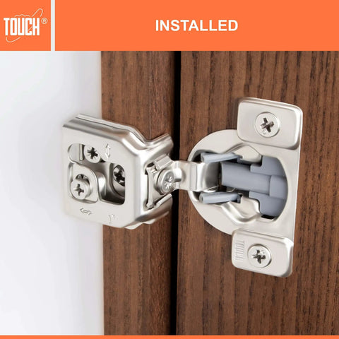 Soft Close Concealed Cabinet Hinges for Face Frame Cabinets 1 Inch Overlay 3D Adjustable with Screws Quiet Kitchen Door Hinge Set installed