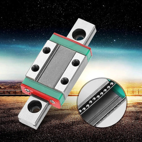 9Mm Linear Rail Mini Bearing Steel Rail And Slide Block Set With 55Mm Length, showcasing built to last system and ball retainer.