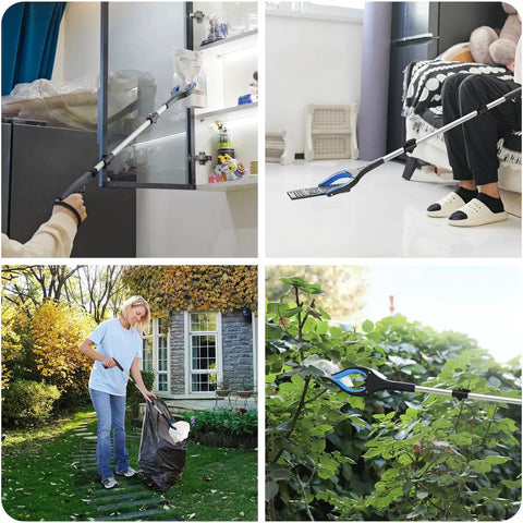 Thirty Six Inch Foldable Grabber Reacher Tool With Anti Slip 360 Degree Rotating Jaw Magnetic Tip for daily use and reach assistance.
