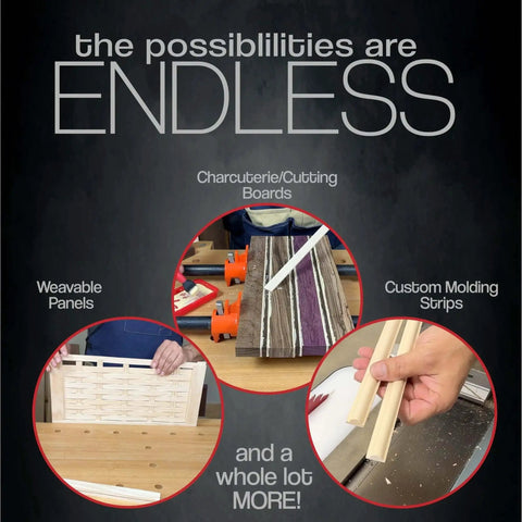 Thin Rip Jig For Table Saws And Router Tables For Repetitive Narrow Strip Cuts, creating charcuterie boards and molding strips.
