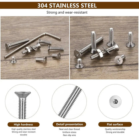 Beefy 1110 Pcs M2.5 Screw Set With 304 Stainless Steel Flat Head Hex Socket Cap Screws Countersunk Bolts Nuts And Washers