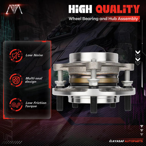 Front Wheel Hub Bearing Assembly Compatible With Toyota Land Cruiser Sequoia Tundra And Lexus LX570 2008 To 2015 4WD Only Direct Fit OE Replacement With Durable Precision Engineering And Reliable Seals, highlighting multi-seal and low noise design.
