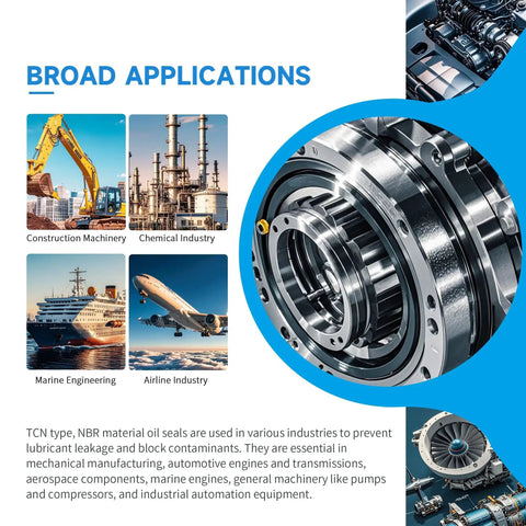 High Pressure Radial Shaft Seal For Hydraulic Pumps And Excavators With TCN Type Design And NBR Lip 40x62x11mm applications