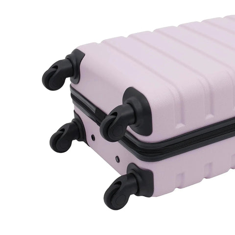 Lilac 22 Inch Hardside Spinner Carry On Luggage With 360 Degree Wheel System Durable ABS Shell Lightweight Sturdy