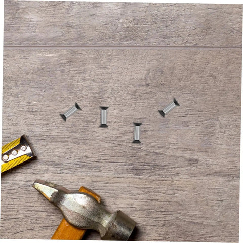 4 Piece Knife Handle Rivet Set For Easy Knife Repair And Installation shown with tools on wooden surface