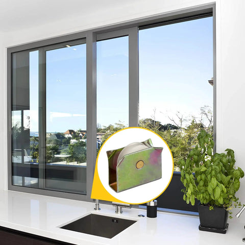 Sliding Window Roller With Nylon Wheel And White Finish, Durable Metal Housing With Dichromate Finish, installed in sliding window