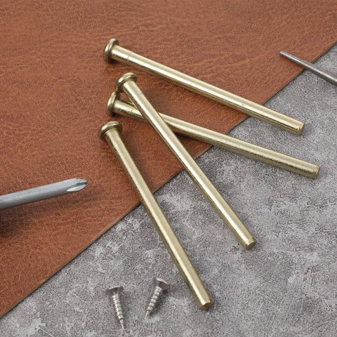 4 Pack 3.5 Inch Door Hinge Pins Stainless Steel With Gold Finish For Interior Wood Doors Replacement Screws Included