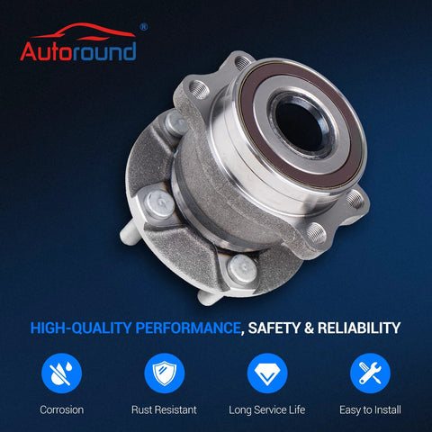 Rear Wheel Bearing And Hub Assembly Set Of 2 For Subaru Forester 2014 To 2018, Impreza 2012 To 2021, 5 Lug ABS