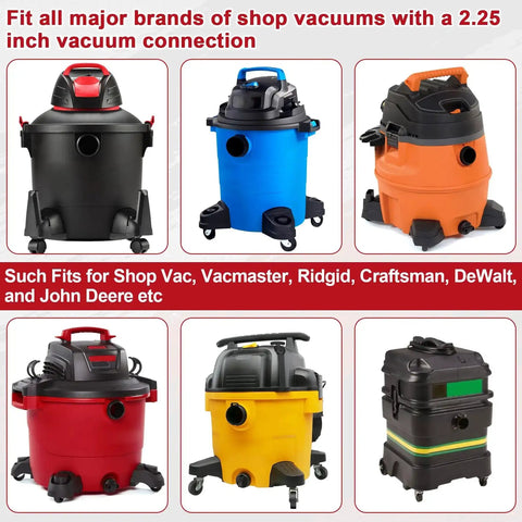 Two And A Quarter Inch Shop Vac Hose Extension, Ten Foot Cuff With 2.25 Inch Connection, Fits Most Major Brands Like Craftsman vacuums