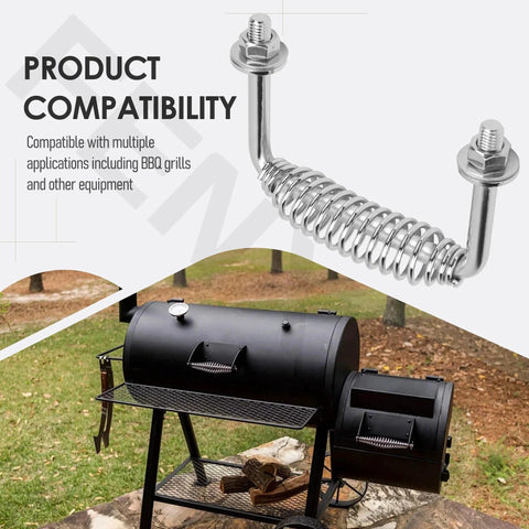 Five And Three Eighths Inch Spring Handle With One Half Inch Rod For BBQ Grills And Wood Stoves Bolt On Mount Heavy Duty