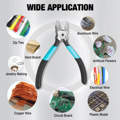 5 Inch Pro Grade Wire Cutter With CNC Machined Edges And CR V Thickened Flush Cutter for Crafts and Electronics
