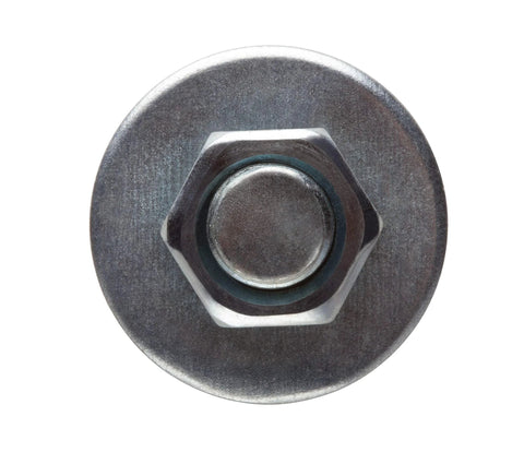 Top view of 3/8 Inch By 3 Inch Hex Sleeve Anchor, Zinc Plated, Pre-Assembled Heavy Duty Steel Expansion Anchor For Concrete And Masonry
