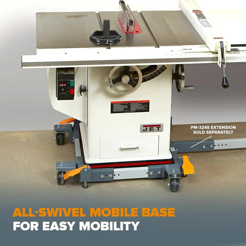 Heavy Duty Mobile Base For Table Saws And Power Tools With Omni Directional Caster Wheels And Universal Tool Stand, 1500 Lb Capacity