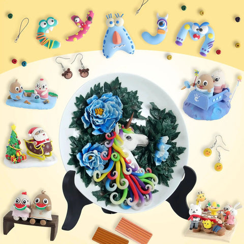 50 Color Polymer Clay Kit For Kids And Grownups Modeling Clay With Storage Box Oven Bake Clay Set Sculpting Tools And Accessories