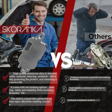 Comparison of high-quality aluminum alloy fuel pump driver module with regular alternatives, showing durability features.