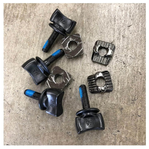 M6 Thumb Screw Hardware Kit Black 20mm Toolless Screws For Fast Install, Replacement And Backup Set For Wakeboard Bindings