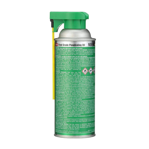 Side view of 11 oz can Food Grade Penetrating Oil for food processing equipment, rust prevention, safe on metal surfaces.