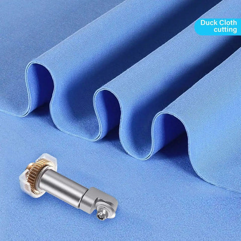 Rotary Blade And Drive Housing For Maker 3 And Maker 4 cutting blue duck cloth fabric