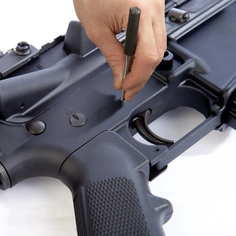 Using Roll Pin Punch Set 9 Piece For Gunsmithing Tool Kit Building And Watch Repair with Firing Pin Removal on firearm