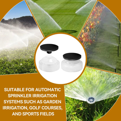 Sprinkler check valve set, white plastic with black caps, 2-pack for Hunter Rain Bird irrigation sprinklers