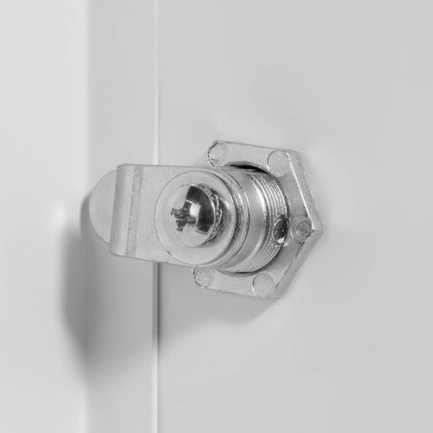 Premier 2002 Series steel access door with keyed cylinder latch, 8 x 8 flush universal mount, white finish