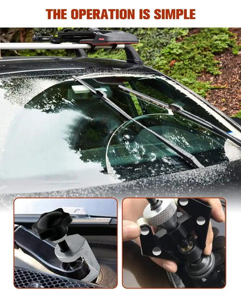 Universal Windshield Wiper Arm Removal Tool Kit With Stainless Steel Wiper Puller being used on a car for damage-free removal