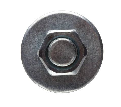Front view of 3/4 Inch By 2-1/2 Inch Hex Sleeve Anchor Zinc Plated for masonry concrete brick block, showing hexagonal head