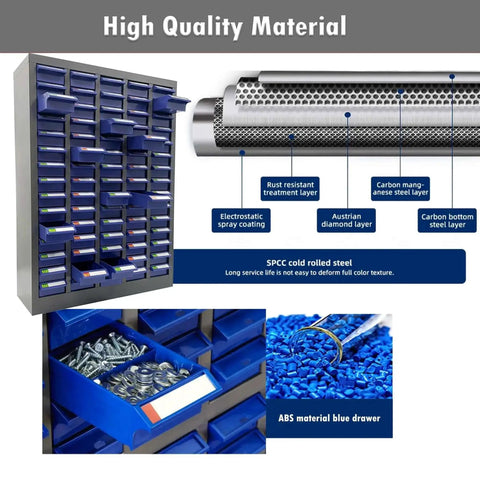 Heavy Duty Steel Parts Organizer With 75 Drawers And Customizable Dividers For Bolts And Nuts The Workhorse Of Your Workshop