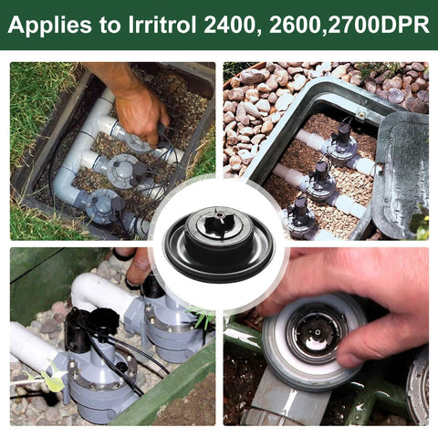 Niahm replacement valve diaphragm for Irritrol 2400/2600/2700DPR irrigation valves, 3/4–1 inch