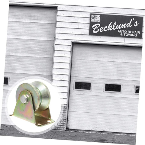 Beefed-Up Heavy Duty V Groove Sliding Gate Wheel Set 4 Pack Steel Track Casters with easy install and smooth glide view