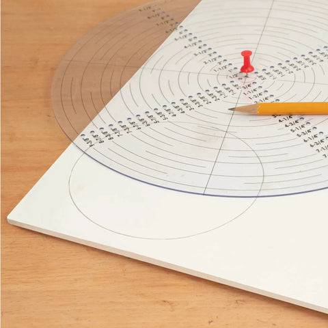 Clear Flexible Acrylic 10 Inch Round Center Finder Compass For Drawing Circles A Must Have Tool For Lathe Work And Woodturners