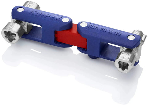 Double Joint Folding Cabinet Key with Magnetic Locking, Three Profiles: Outside Square, Triangle, Double Bit, Zinc Die Cast