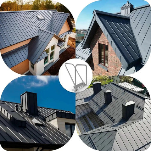 Heavy Duty Standing Seam Lock Tool For Metal Roofs And Drip Edges, Fast And Clean Hemming For Roofers And Sheet Metal Pros in use on roofs