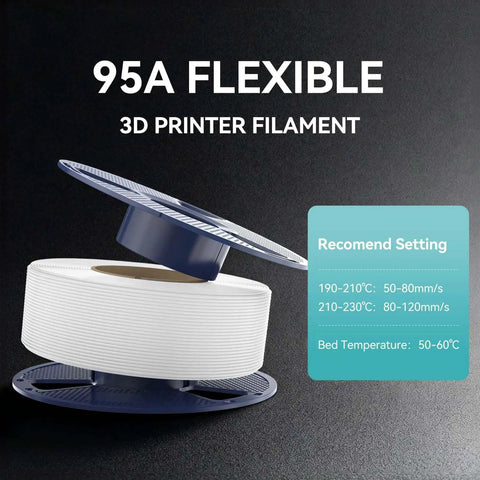 Go-To Flexible 1.75mm TPU Filament For 3D Printing Dope Soft Yet Tough 95A Pro Grade 1Kg Spool Fits Most FDM Printers