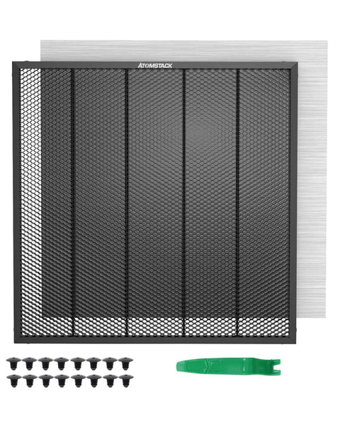 Honeycomb Laser Bed For ATOMSTACK F2N 350x350mm Work Table With Beefed Up Heat Dissipation Pro Grade Black Compatibility